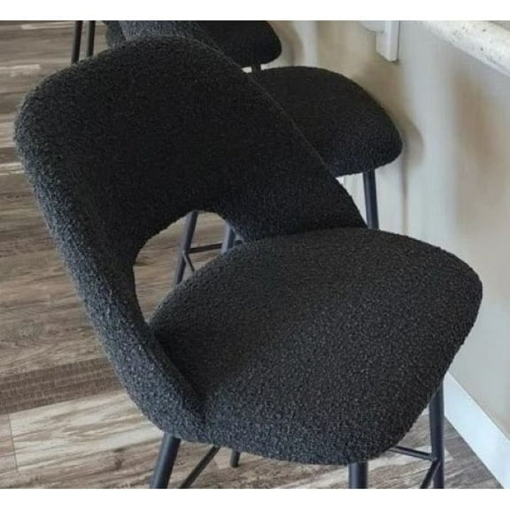 Bella Boucle Dining Chairs (Set of 2) Black