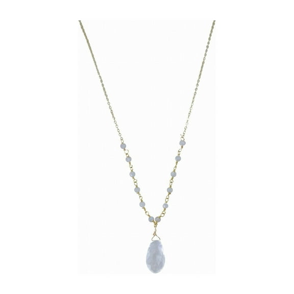 Beaded Bailey Necklace in Moonstone