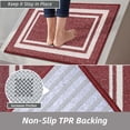 thumbnail image 4 of JAATOP Non-Slip Kitchen Mats, Absorbent Floor Mat Set of 2, Washable Floor Mat for Kitchen, 24"x 36"+ 24"x 60", Red, 4 of 8