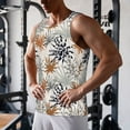 thumbnail image 6 of Haiem Tropical Leaves Men Workout Tank Top Gym Bodybuilding Sleeveless Muscle T Shirts Athletic Tank Breathable Workout Shirt-4X-Large, 6 of 8