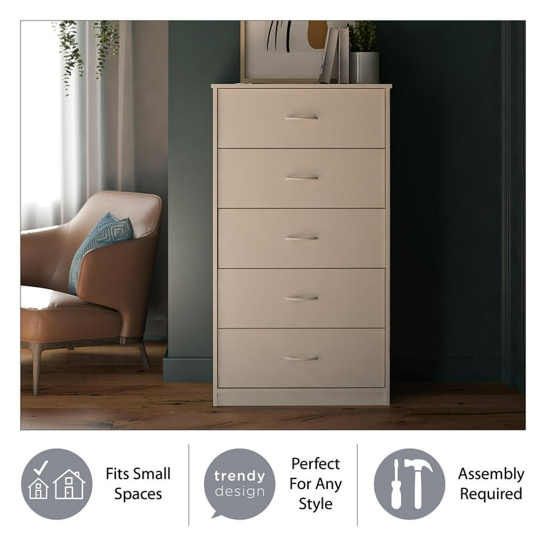 Oak City - Oregon 5 Drawer Wide Chest of Drawers - Furniture World