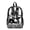 Black Cat Zebra Print, variant on COEQINE Clear Backpack for School Heavy Duty PVC Transparent Book Bag for Girls, 17 Inch Large See Through Bookbag with Reinforced Straps College Schoolbag, Axolotl Star Camo Pink