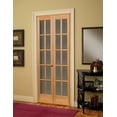 thumbnail image 4 of Pinecroft Traditional 30 x 80 Solid Wood Frosted Glass Bifold Closet Door, Unfinished, 4 of 8