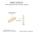 thumbnail image 6 of Rosec Jewels Moissanite Eternity Wedding Band for Women - D-VS1 Grade Certified - Ready to Gift, 10K Yellow Gold, US 13.00, 6 of 9
