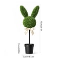 thumbnail image 6 of Cadancy Easter Outdoor Decorations Faux Topiary Artificial Boxwood Potted Plants Garden Stake Porch Statue Cross Bunny Egg Shaped Greenery Yard Ornament Spring Home Decor, 6 of 8