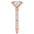 3 Carat Center Stone 14K Rose Gold IGI Certified Lab Grown Oval Diamond ...