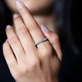 thumbnail image 5 of Rosec Jewels Lab Created Diamond Eternity Ring - Ef-VS Quality Diamond Eternity Stacking Ring - Valentines Day Gift, 18K White Gold, US 4.50, 5 of 9