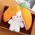 thumbnail image 4 of 18/25/35cm Creative Funny Doll Carrot Rabbit Plush Toy Stuffed Soft Bunny Hiding In Strawberry Bag Toys For Kids Birthday Gift, 4 of 5