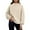 Beige, variant on Women's Oversized Sweatshirts Spring Fall Trendy Casual Loose Turtleneck Solid Color Split Long Sleeve Loose Hoodless Sweatshirt Pullover Top Coffee-L