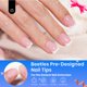 thumbnail image 2 of Press On Nails Beetles French Tip 210 unidades, color rosa, extra corto, 2 of 7