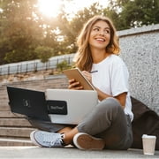 SideTrak Swivel 14 Attachable Portable Laptop Monitor FHD IPS USB Laptop Dual Screen with Kickstand | Mac, PC, Chrome Compatible | Fits All Laptop Sizes | USB-C or Mini HDMI Powered (Black)