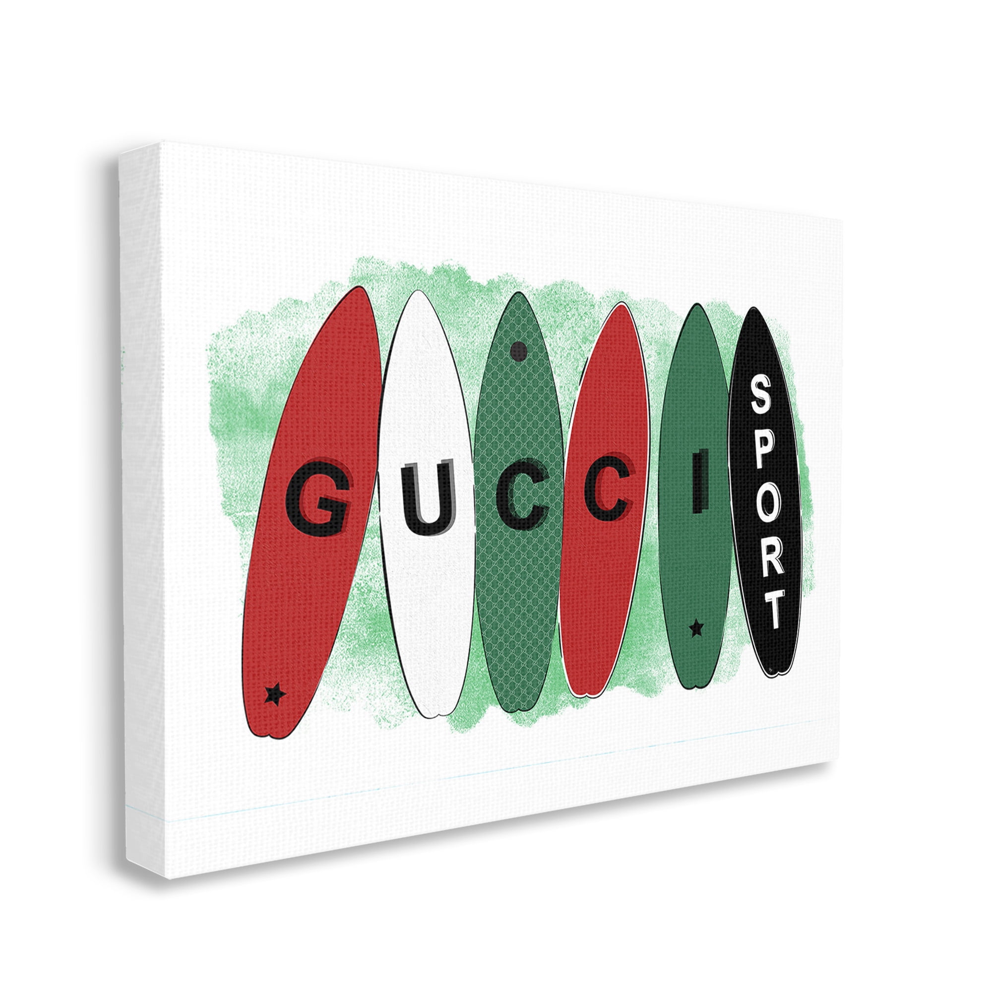 Stupell Industries Stylish Glam Surfboards Beauty & Fashion Painting Gallery Wrapped Canvas Art Print Wall Art, 48 x 36