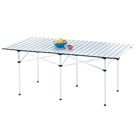 Portable Roll Up Lightweight Durable Aluminum Camping Picnic Table With Carrying Bag Rectangle Portable Roll Up Lightweight Durable Aluminum Camping Picnic Table With Carrying Bag Rectangle