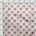 thumbnail image 3 of oneOone Viscose Chiffon Pink Fabric Rooster Cock Sewing Material Print Fabric By The Yard 42 Inch Wide, 3 of 4
