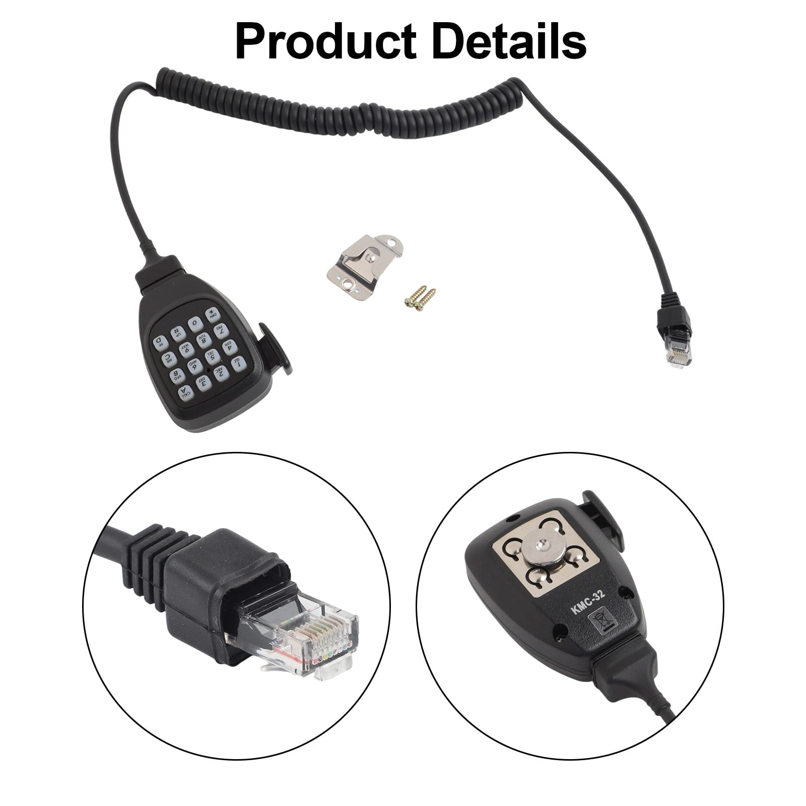 Mc-59 Microphone For Kenwood Tm-271A, Tm-281A, Tm471A, Tm-D710A, And Tm-V71A Mobile Intercoms, Large-Format Microphone Tools