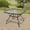 Square-Black, variant on Anmutig Glass Dining Table,40" Outdoor Round Patio Table with Steel Base & 1.7" Umbrella Hole,Black Frame