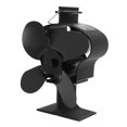 thumbnail image 3 of Ventilador de estufa de 4 aspas con encendido automático, resistente a altas temperaturas, color negro, diámetro 152 mm, LT381, estilo corona, 3 of 14