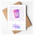 thumbnail image 1 of Line Coffee Cup Colour Art Deco Fashion Welcome Back Greeting Cards Envelopes Blank, 1 of 3