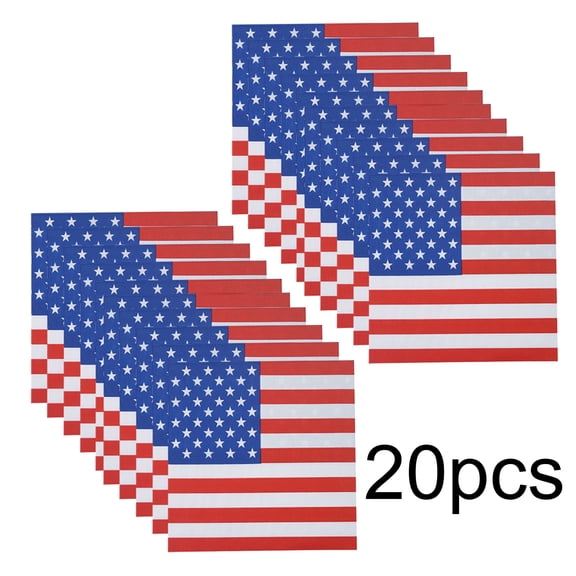 Paper Napkins, Patriotic Decor USA Flag Printed Disposable Napkins, 2 Ply Absorbent Tableware for 4th of July Party, Memorial Day Gathering and Barbecue, Ideal for Festive Table Decor