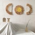 thumbnail image 5 of Decoraciones colgantes nórdicas tejidas a mano con forma de luna y sol, adorno de tejido de algodón para habitación de niños, decoración para colgar en la pared en B, 5 of 5