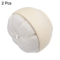 thumbnail image 3 of 2pcs Pin Cushion Wooden Base Needle Pincushion Cute Small Pins Holder with Vertical Wooden Bowl Cream, 3 of 6