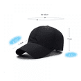 thumbnail image 4 of Sports Cap Lightweight Running Hats, Quick Dry Outdoor Airy Mesh Adjustable Sun Hat UV Protection Cap for Men Women, Dark Gray, 4 of 6