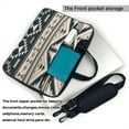 thumbnail image 3 of ZICANCN Laptop Case 13 inch, Geometric Native Aztec American Blue Work Shoulder Messenger Business Bag for Women and Men, 3 of 9