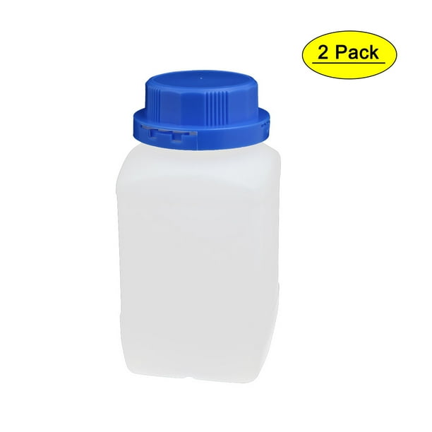 Unique Bargains 2pcs 750ml HDPE Plastic Wide Mouth Square Liquid