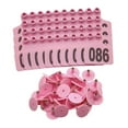 thumbnail image 1 of 100 etiquetas para orejas de ganado con número 001-100, identificación de animales, cabras, ovejas, etiquetas de animales, etiquetas de identificación Rosa, 1 of 8