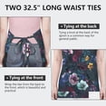 thumbnail image 6 of Pioneer Flower Floral Print Pattern Apron-Garden Aprons for Women with Pockets-Cotton Linen Waterproof Kitchen Cooking Gardening Aprons Adjustable for Kitchen,Cooking,BBQ and Salon 33x27 Inch, 6 of 7