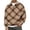 19#Coffee, variant on Men's Plaid Flannel Pullover Sweatshirt Quarter Zip Tartan Long Sleeve Casual Shirt Fall Winter Comfort Fit Streetwear Top Multicolor 2XL