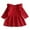 Red, variant on Generic Long Sleeve Sweater for Toddler Baby Kids Girls Solid Warm Sweater Dress Knit Crochet Dresses Clothes for Party Birthday School(Brown,2-3 Years)