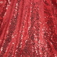thumbnail image 4 of HXWCHs Girls Sparkling Sequins Short Cape for Stage Performance Carnival Role Play and Party Outfit 10-14 Years Red, 4 of 5
