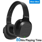 Active Noise Cancelling Headphones New Bee Bluetooth Wireless Headphone with 80H Play Time