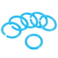 thumbnail image 1 of Unique Bargains 1.1' OD 0.8' ID Loose Leaf Rings Binder Ring Plastic for Book DIY Scrapbook Notebook, Blue 50 Pack, 1 of 5