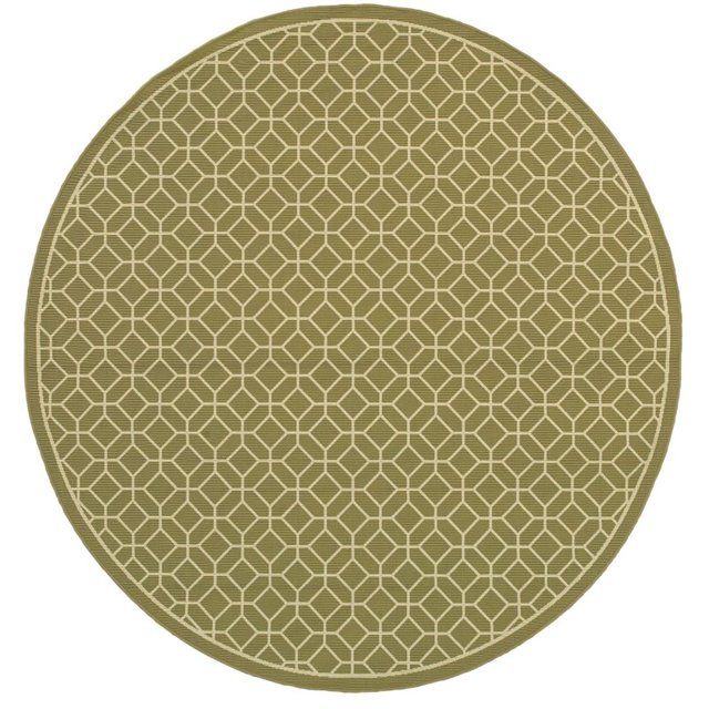 Oriental Weavers Tapis de 7'10" Rond Tissé à la Machine Riviera en Vert