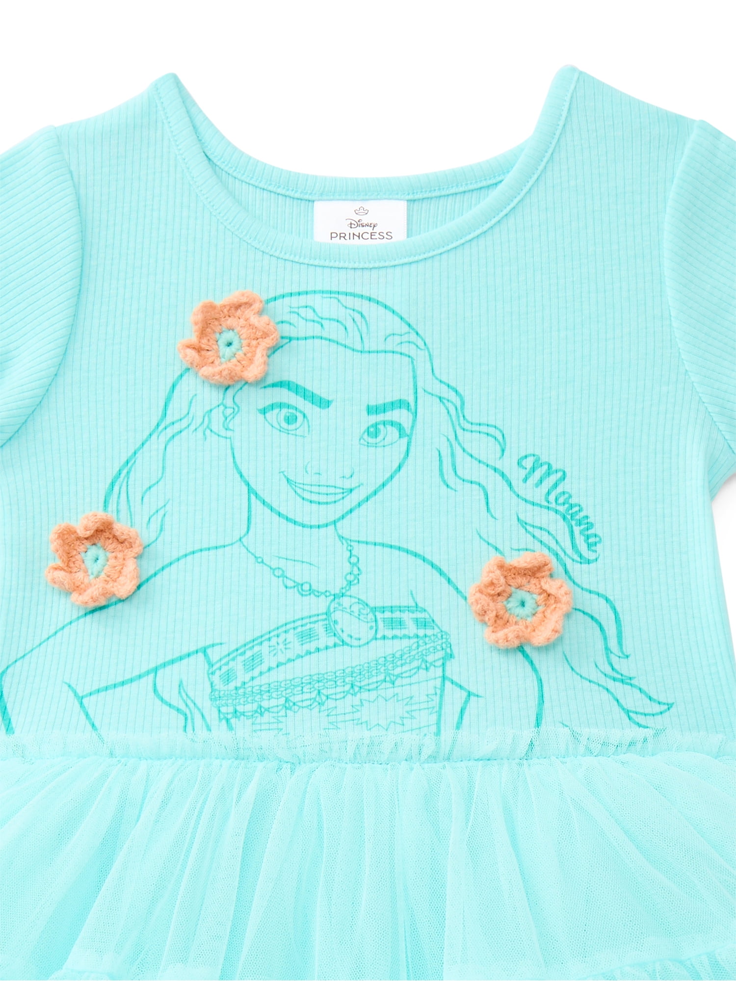 Moana Toddler Girls Graphic Tutu Dress with Short Sleeves, Sizes 12M-5T
