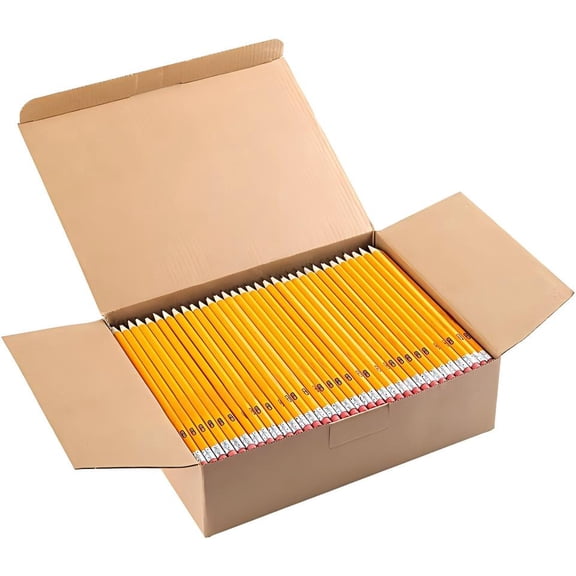 Wood-Cased #2 HB Pencils, Yellow, Pre-sharpened, Bulk Pack, 320 pencils