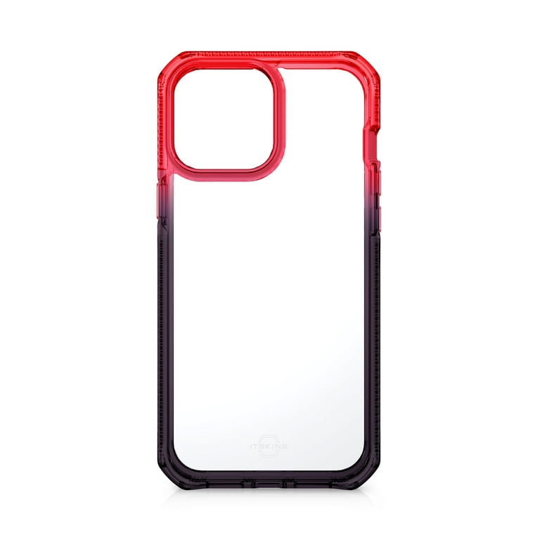 Itskins - Supreme Prism Case for Apple iPhone 13 Pro Max / 12 Pro Max - Coral and BLACK.