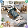 thumbnail image 4 of Blue Sun Moon Star Pattern Rectangle Tablecloth 60"x84",Waterproof Polyester Rectangle Table Cloth, Wipeable Spillproof Polyester Tablecloth for Dining, Camping, Indoor and Outdoor, 4 of 5