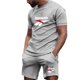 thumbnail image 3 of Conjunto de pantalones cortos estampados para hombre, camiseta de manga corta, transpirable, de secado rápido, para correr, novedad de verano, 2024, 3 of 5