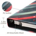 thumbnail image 3 of FORMRS 3 Ring Photo Album 4"x6" Self Adhesive Large Capacity PU Leather Cover, Stars Abstract Lines, 3 of 8