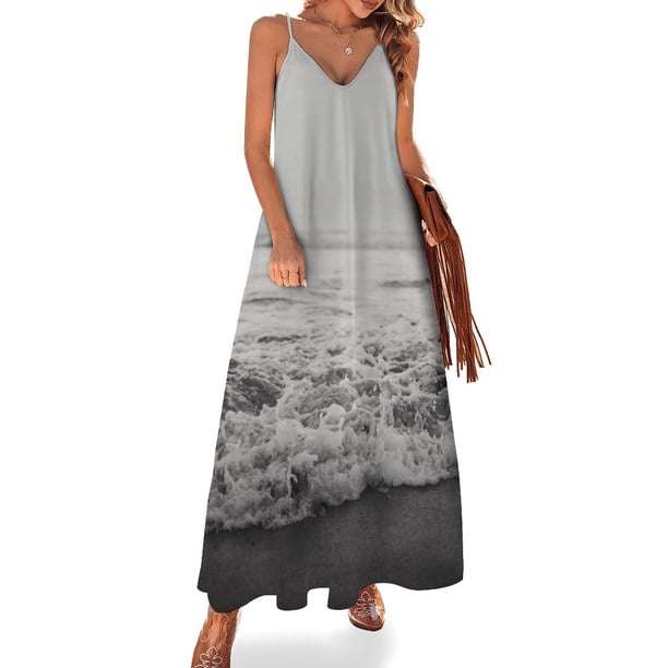 Vestido sin mangas Ocean Crash, elegante y chic, para boda, noche, vestido largo para mujer, vestidos largos para mujer
