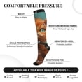 thumbnail image 3 of Lsque Strong Kitten Lifting Weights Pattern Sport Compression Socks for Men & Women 15-20 mmHg Knee High Nurse Pregnant Running Medical and Travel Athletic, 3 of 6