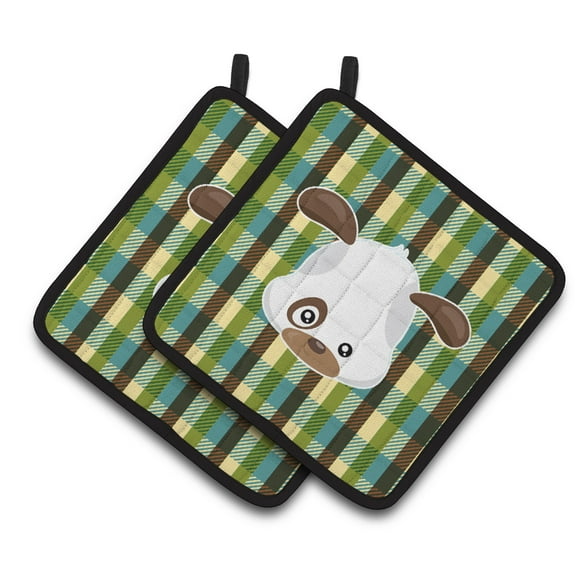 Caroline's Treasures Dog Face Pair of Pot Holders