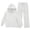 White, variant on TIREOW Girls Sweatsuit Set Long Sleeve Solid Color Cropped Pullover Hooded Sweatshirt and Drawstring Sweatpants Casual Streetwear 2 Piece Set
