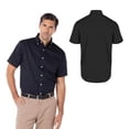 thumbnail image 2 of Camisa de Gabardina Manga Corta para Caballero, Color Negro, Talla Grande, 50% Algodón y 50% Poliéster. Yazbek C0606, 2 of 3