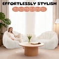 thumbnail image 6 of Large Flower Bean Bag Chair, Comfy Floral Shaped Floor Lounger, Oversized Faux Fur Sofa Chair for Kids & Adults, Aesthetic Room Decor, Beige, 6 of 7