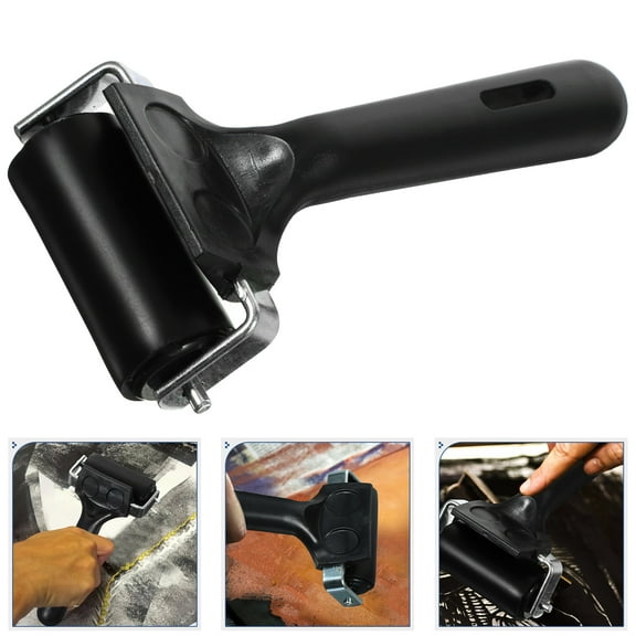 Sparsain Rubber Roller with Heavy Duty Metal Frame for Anti-Slip Tape Construction Tools, Ink and Stamping Tools