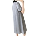 thumbnail image 4 of Pantalon Habillé Femme Manches Courtes Col Rabattu Ample Décontracté et Confortable Robe de Maternité Décontractée, 4 of 5
